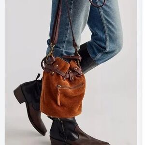 Free people sienna soren suede bucket bag